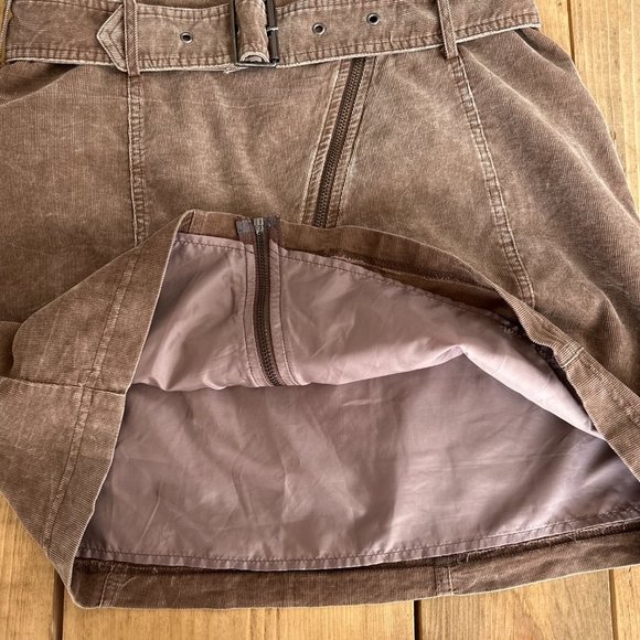 Sadie & Sage‎ Brown Corduroy Skirt Anthropologie Brand 100% Cotton M - Picture 4 of 8